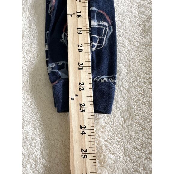 Members Mark Kids Pajama Set Size 5 Blue Organic Cotton Dog Football - Picture 5 of 13